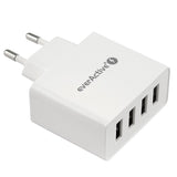 PHONE 4-Port USB Wall Charger - 5A White