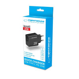 Esperanza EZC104K 20W USB-C Power Adapter - Black