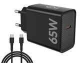 Fast PD65W USB-C Fast Charger for Notebooks & Smartphones