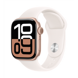 Apple Watch Series 10 GPS + Cellular 46mm Rose Gold Aluminum Case with Light Blush Sport Band - S/M