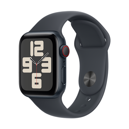 Apple Watch SE 2 GPS + Cellular 40mm Sport Band S/M, midnight (MXGC3ET/A)