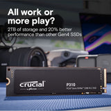 Crucial P310 500GB PCIe Gen4 NVMe M.2 SSD