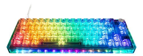 DELTACO DK460 65% Wired Transparent Mechanical Keyboard - US Layout
