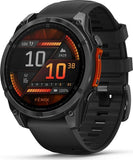 Garmin fenix 8 43mm AMOLED Smart Watch - Sapphire, Light Gold with Mist Grey/Dark Sandstone Silicone Strap