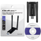 DUAL AC1200 USB 3.0 WiFi Adapter with 2x2dBi Antennas