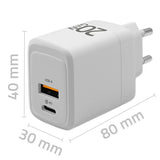 GaN 20W USB-C PD Fast Charger - Compact & Efficient