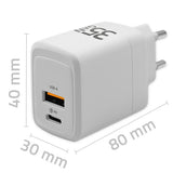 GaN 35W Dual Port USB-C PD Wall Charger