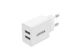 Unitek P1113A-EU Dual USB-A Wall Charger - 12W, White