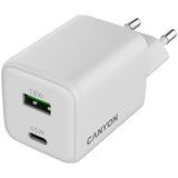 CANYON CU45AC GaN 45W Dual Port Charger - 1xPD, 1xQC - EU White