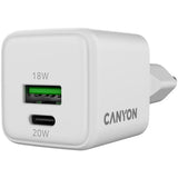 CANYON CU20AC GaN 20W PD/QC Wall Charger - White