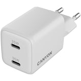 CANYON CU35CC GaN 35W Dual PD Wall Charger - White