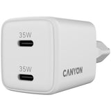 CANYON CU35CC GaN 35W Dual PD Wall Charger - White