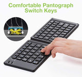 TECHLY USB Bluetooth Foldable Keyboard for Tablet & Smartphone