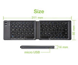 TECHLY USB Bluetooth Foldable Keyboard for Tablet & Smartphone