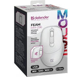 KOMPIUTERIO DEFENDER FEAM MM-296 RF Silent Wireless Mouse - White