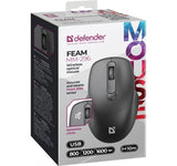 PELĖ DEFENDER FEAM MM-296 RF Silent Wireless Mouse - Black