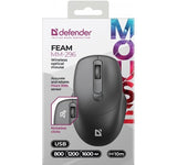 PELĖ DEFENDER FEAM MM-296 RF Silent Wireless Mouse - Black