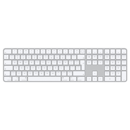 Apple Magic Wireless Keyboard with Touch ID and Numeric Keypad - White (English Layout)