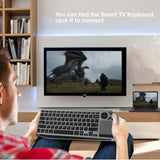 TECHLY Bluetooth & 2.4GHz Wireless Dual Mode Backlit Keyboard with Touchpad for Smart TV