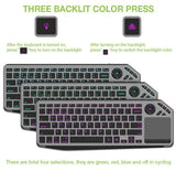 TECHLY Bluetooth & 2.4GHz Wireless Dual Mode Backlit Keyboard with Touchpad for Smart TV
