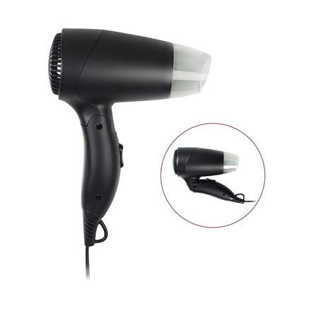 Tristar HD-2460 Travel Hair Dryer - 1200W, 2 Temperature Settings - Black