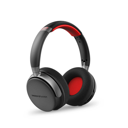 Energy Power Sport Bluetooth Headphones - Black/Red with Built-in Microphone