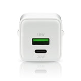 PHONE 20W GaN USB-C & USB-A Wall Charger - White