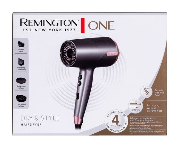 Remington D6077 Ionic Hair Dryer - 2000W with Diffuser - Gray