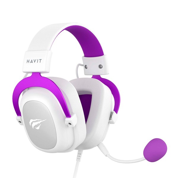 Havit H2002d Gaming Headset - White & Purple