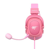 Havit H2002d Wired Gaming Headset with Microphone - Pink
