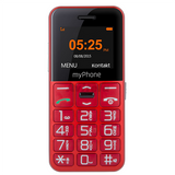 myPhone Halo Easy - Red - 1.77" TFT Display - 24MB/32MB - Single SIM - Bluetooth - 0.3MP Camera - 1000mAh Battery