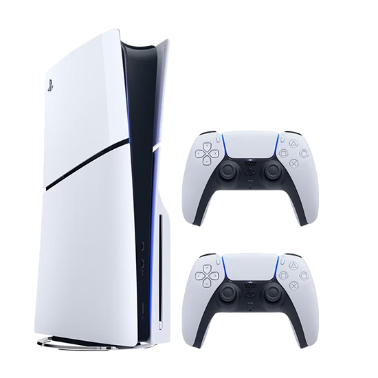 Sony PlayStation 5 Slim Disc Console with Extra DualSense Controller - 1TB SSD