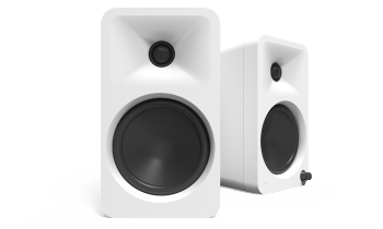 KANTO AUDIO 140W POWERED REFERENCE DESKTOP SPEAKERS WITH BLUETOOTH - WHITE, PAIR (INCLUDES TYPE G POWER CORD)