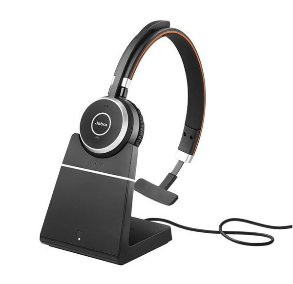 Jabra Evolve 65 TE Link 390a UC Mono Headset with Charging Stand