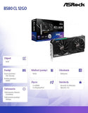 ASROCK Intel Arc B580 Challenger 12GB OC GDDR6 Graphics Card