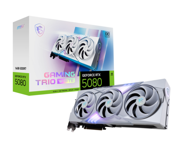 MSI GeForce RTX™ 5080 16G GAMING TRIO OC WHITE, DLSS 4