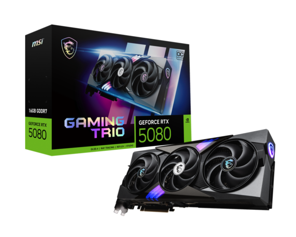 MSI GeForce RTX 5080 16G GAMING TRIO OC Graphics Card with DLSS 4