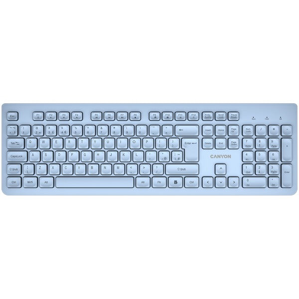 CANYON HKB-W01 Wireless Keyboard - Blue (UK/US Layout)