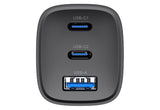 Havit UC20 GaN 65W 3-Port Travel Charger - Black