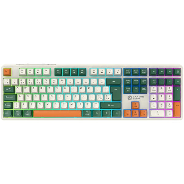 CANYON Shadder GKW-11 Mech RGB Wireless Gaming Keyboard - White (UK/US Layout)