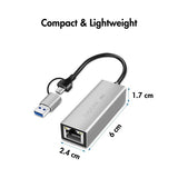 USB-A/-C to 2.5G Ethernet Adapter - Gray