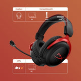 HyperX Cloud II Wireless Gaming Headset - Red/Gunmetal (HHSC2X-BA-RD/G)