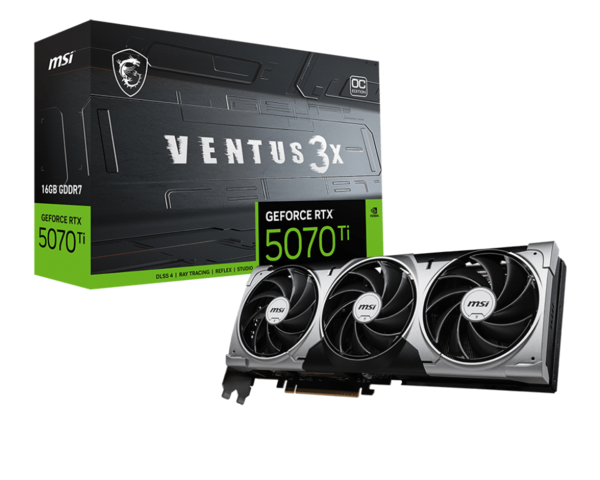 MSI GeForce RTX 5070 Ti 16G VENTUS 3X OC DLSS 4 Graphics Card