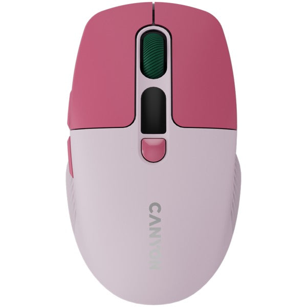 CANYON MW-26 LCD Silent Dual Mode Wireless Mouse - Pink