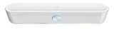 Trust GXT 619W Thorne White Stereo soundbar with RGB lighting and a space-saving design