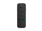 NATEC Ribera GaN 100W PD Charger - 3x USB-C, 1x USB-A - Black