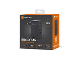 NATEC Ribera GaN 100W PD Charger - 3x USB-C, 1x USB-A - Black