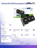 PNY GeForce RTX 5070 12GB Overclocked Triple Fan DLSS4 Graphics Card