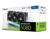 PNY GeForce RTX 5080 16GB Overclocked Triple Fan DLSS 4 Graphics Card