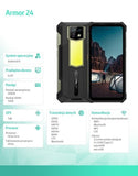 Ulefone Armor 24 Rugged Smartphone - 6.78" FHD+, Android 13, 12GB RAM, 256GB Storage, 22000mAh Battery, Black
